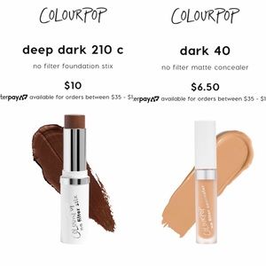 2 No filter matte concealers & 1 Foundation stick